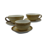 Set of 3 cups and under cups longchamp model wood effect