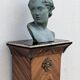 Vintage column in rosewood and bronze marquetry, mid-century