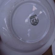 6 White Soup Plates, Digoin and St Amand Porcelain