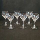 6 verres à vin en cristal 24% Cristallerie Kaspar Lemberg Lorraine vintage