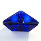Art Deco ashtray, cobalt crystal, Moser, Czechoslovakia, 1950s
