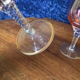 Murano: Vintage wine glasses series with twisted stem