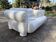 Fur Comodus — 2-Seater Leather Sofa — Germany — Sculptural Vintage Lounge