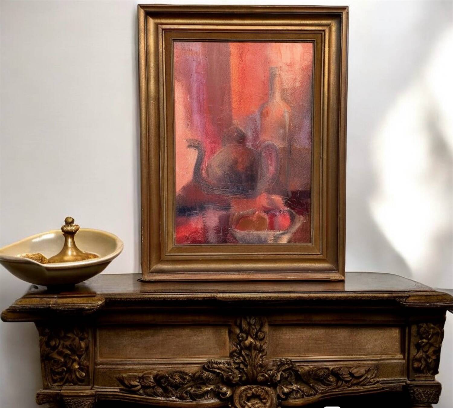 Still life painting made in oil on canvas 71 x 53 cm