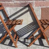 Foldable wooden chairs from the 50s