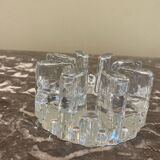 Bougeoir design en verre épais