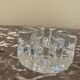 Designer candle holder in thick glass