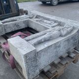 Monumental stone fireplace