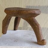 Stool old African art wooden Lobi from Burkina Faso