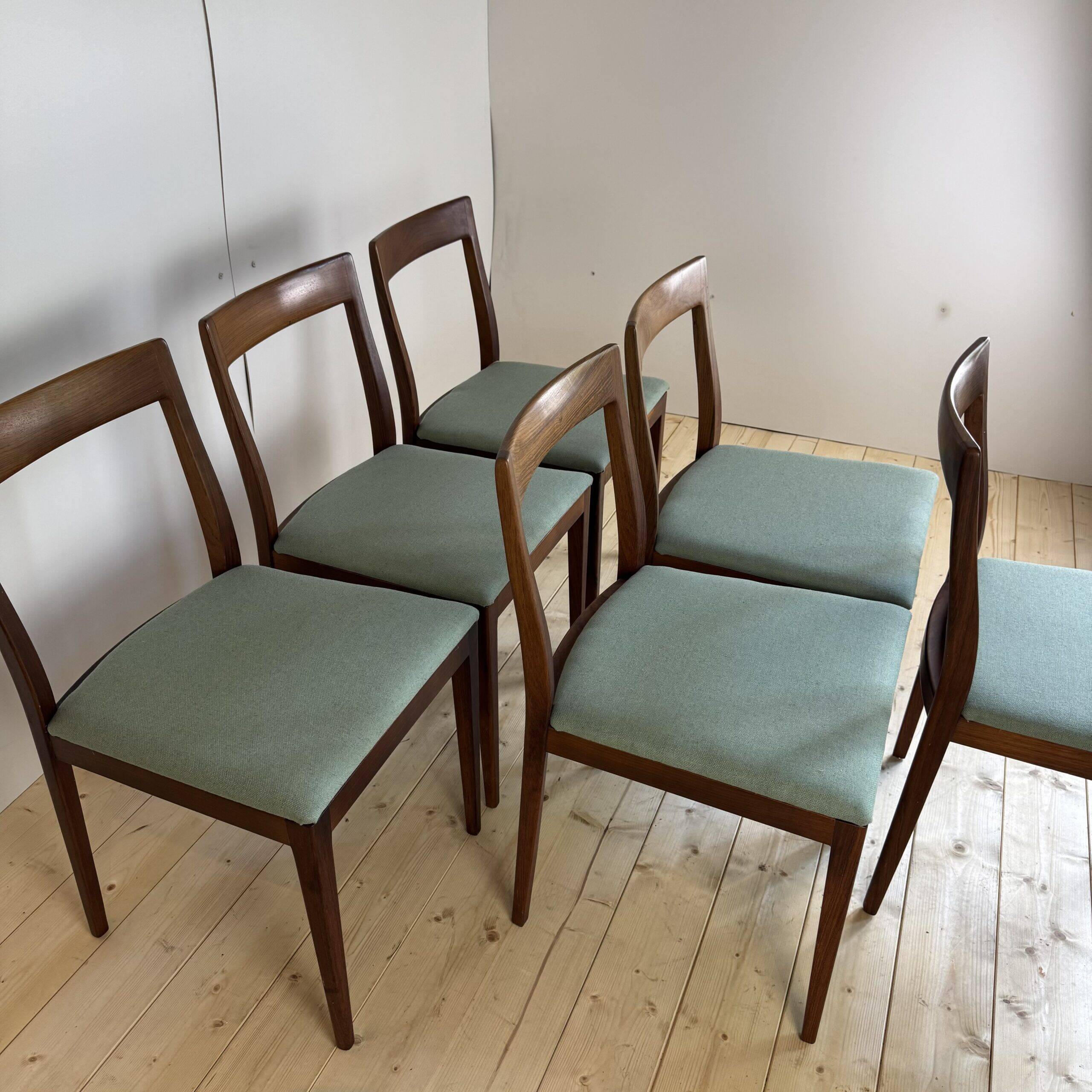 Set of six chairs, Denmark 1960s
