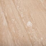 Italian coffee table in travertine with fossils
