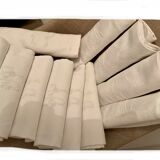 12 towels damascus linen silk embroidered monogram