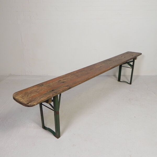 Banc pliant, banc pour terrasse, 216 cm de long, années 1960