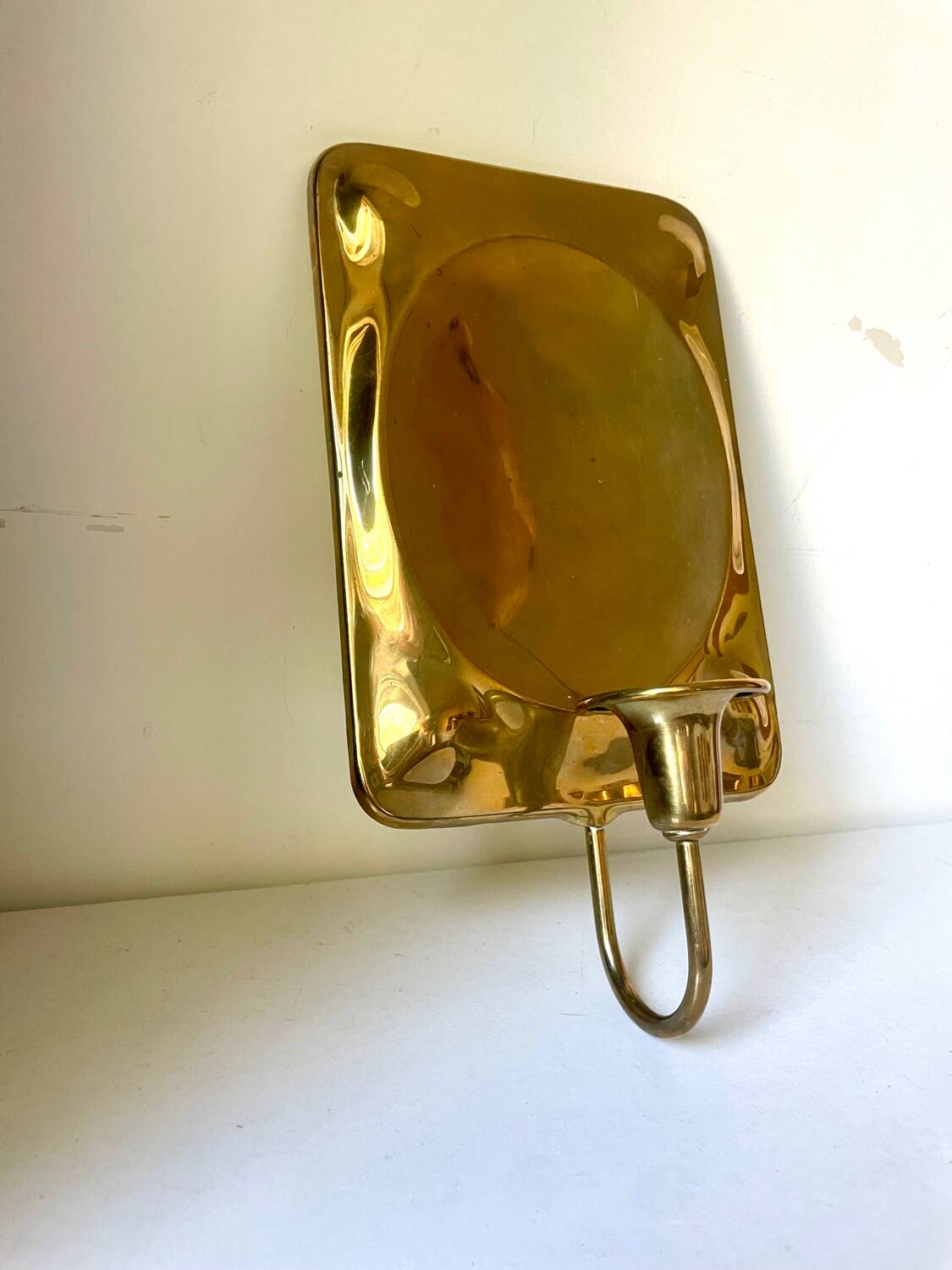 Vintage Brass Wall Candle holder  Sconce  height 28  cm