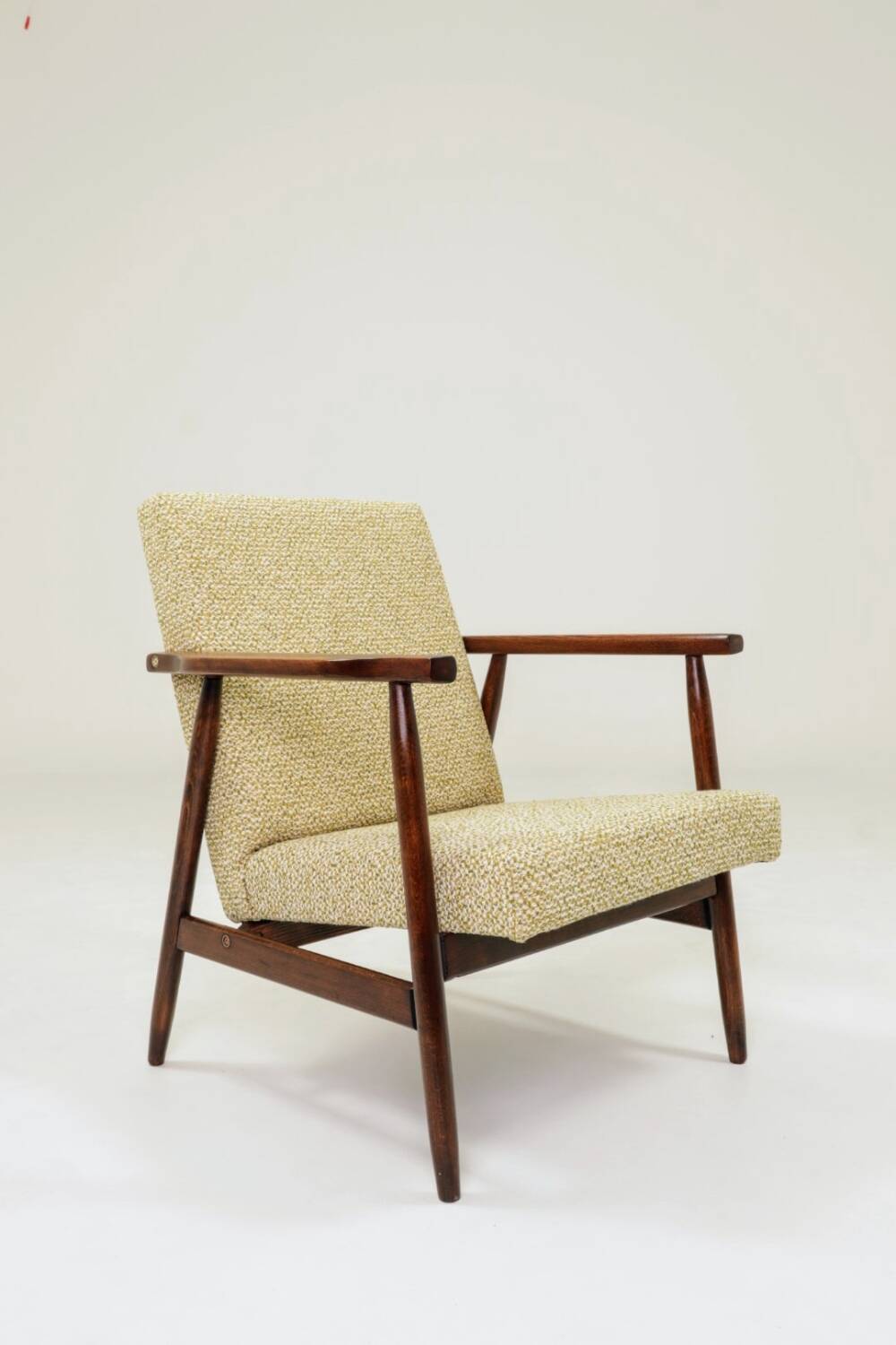 Vintage Nebula green boucle armchair 1970