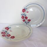 2 deep plates Céranord St Amand model Le Printemps (220634)