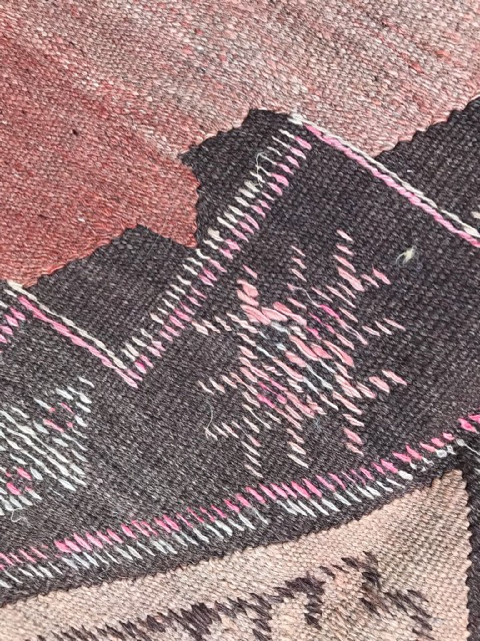 Kilim persan tribal fait main 145x384 cm