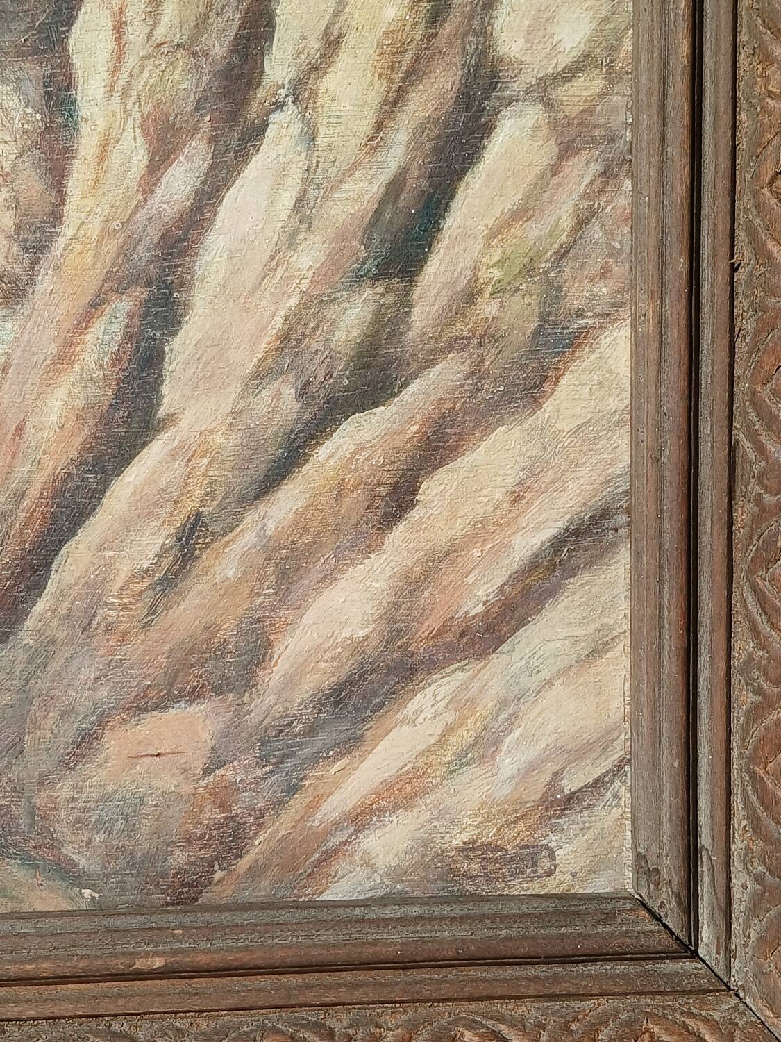 Painting on wood "seaside"