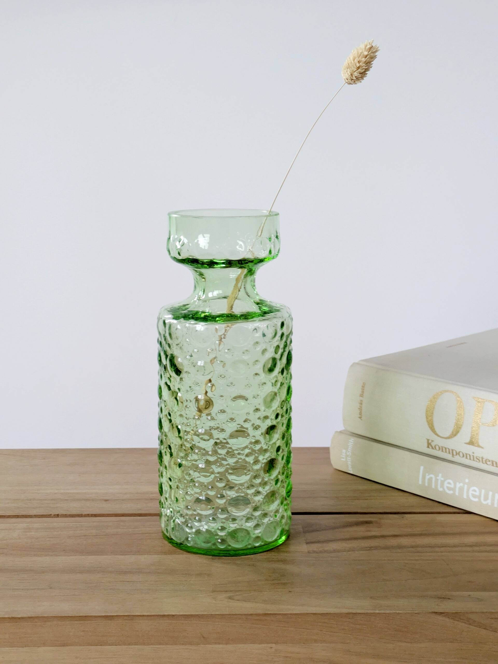 Vase à jacinthe vert, Herbert Kny, Allemagne, années 70