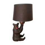 Lampe ours en bois forêt noir travail artisanal
