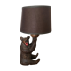Wooden bear lamp black forest craft work