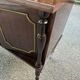 Vintage mahogany & gold rolling accent table (TV / bar / hi-fi furniture)