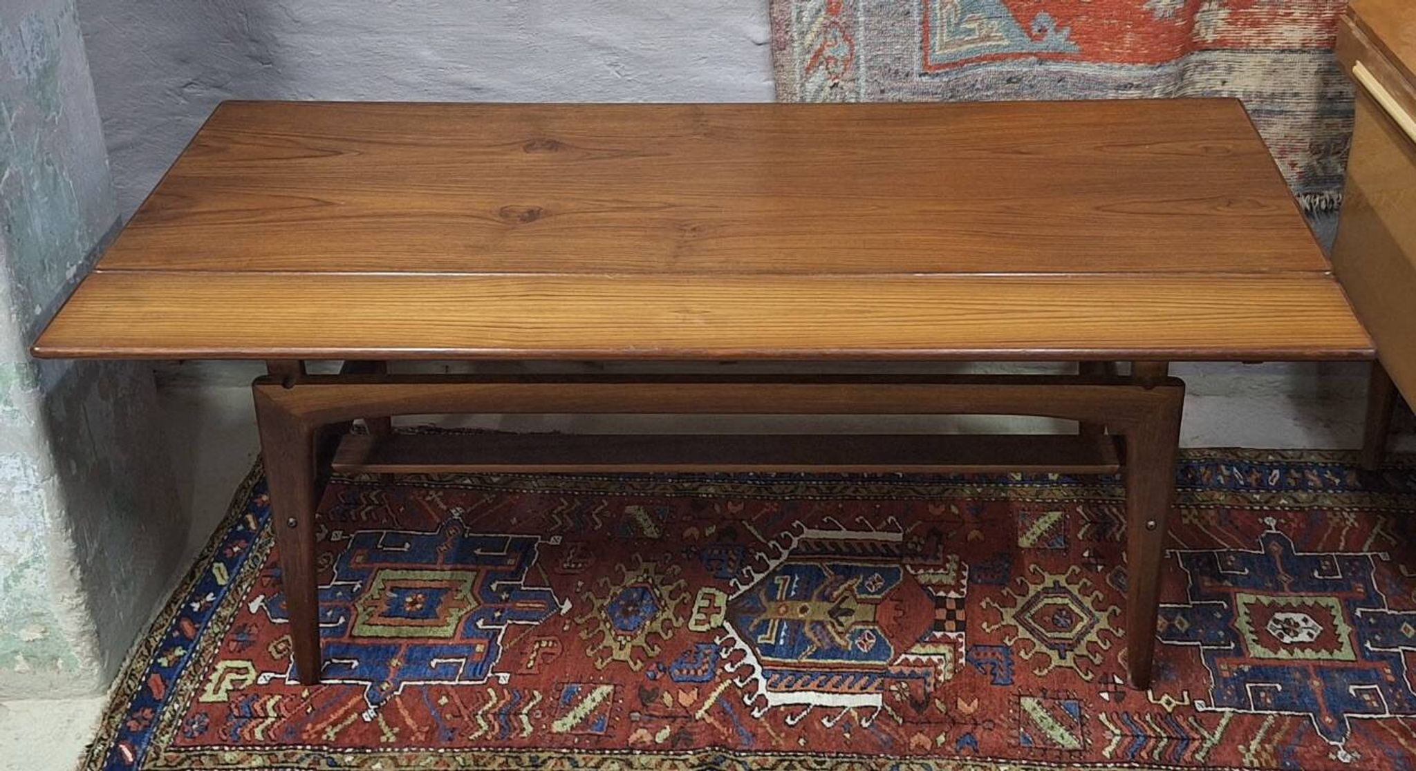 Metamorphic dining / coffee table in teak by Kai Kristiansen, Denmark 1960s