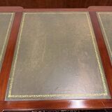 English Chesterfield desk with green leather