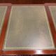 English Chesterfield desk with green leather