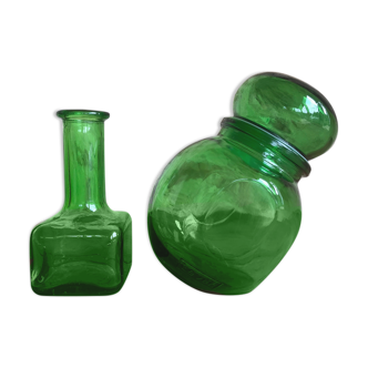Green Jar Lever and bottle