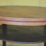 Vintage table, wooden table, two-tier table, living room table, side table.