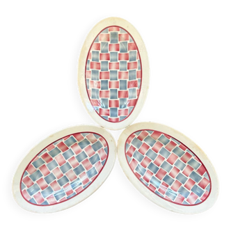 Set of 3 retro dishes