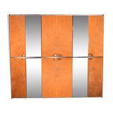 Wooden wardrobe cabinet design 70s vintage modernariato