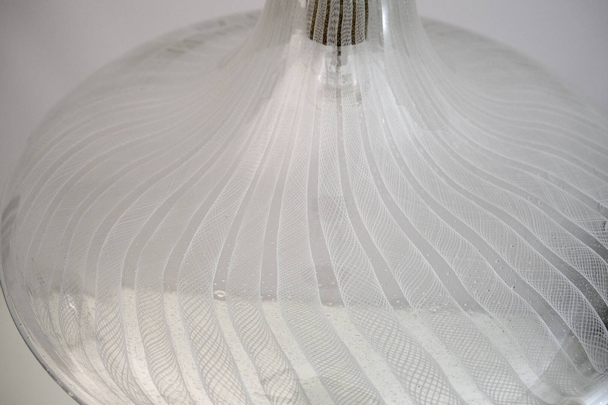 Suspension italienne en verre de Murano à bulles, style moderne du milieu du siècle, années 1970