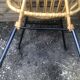 Vintage bamboo rattan shell armchair from the 60s