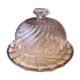 Cheese bell on its molded pressed glass tray