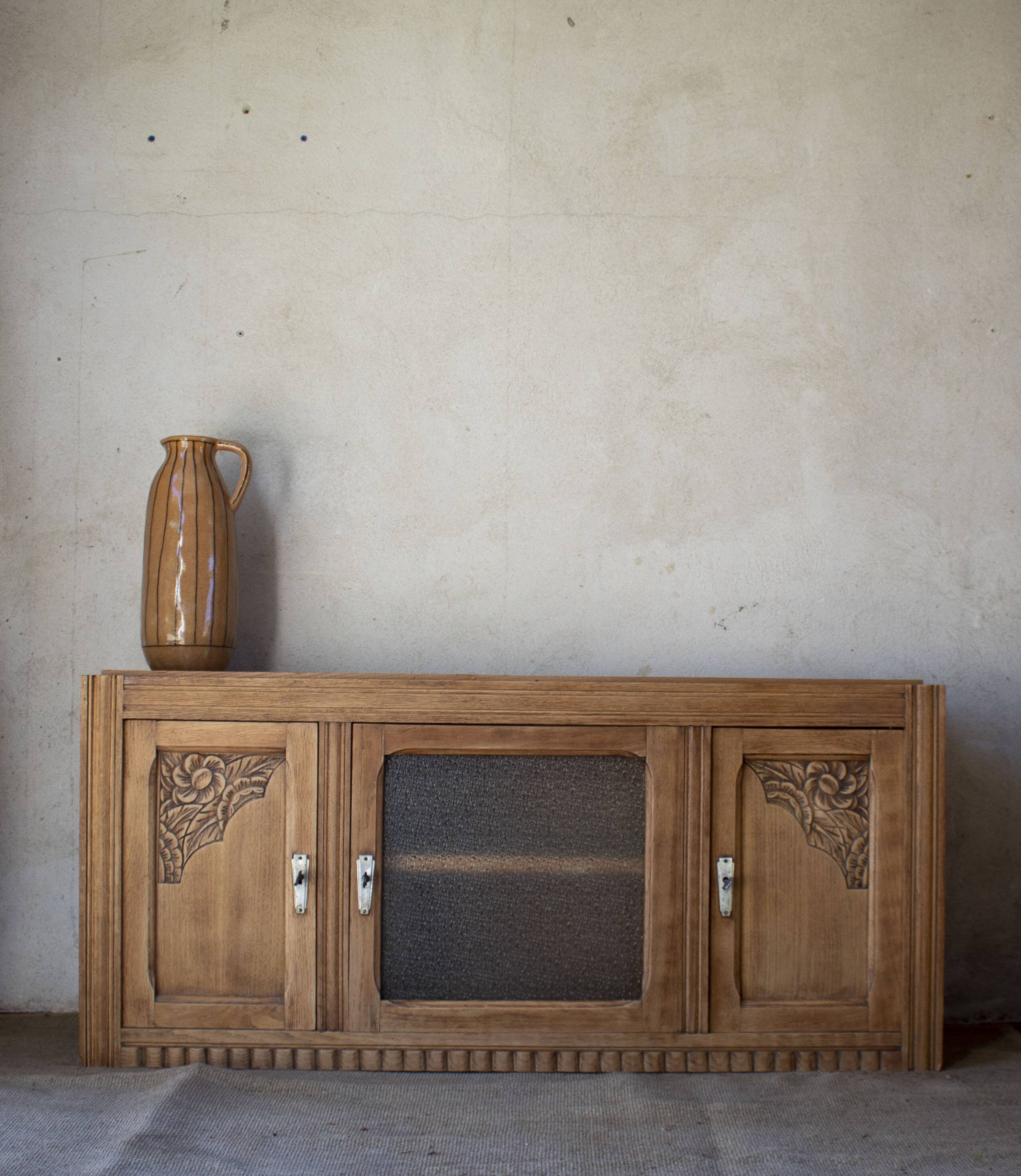 buffet sideboard solid oak Art Deco