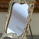Table mirror Art Nouveau style in solid bronze 20x26cm