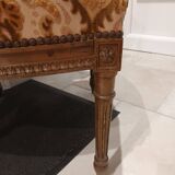 Louis XVI style corner armchair with openwork back