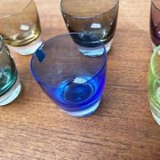 Coloured Space Age shot glasses by Gral, mid-century German, 1960s, set of 5.