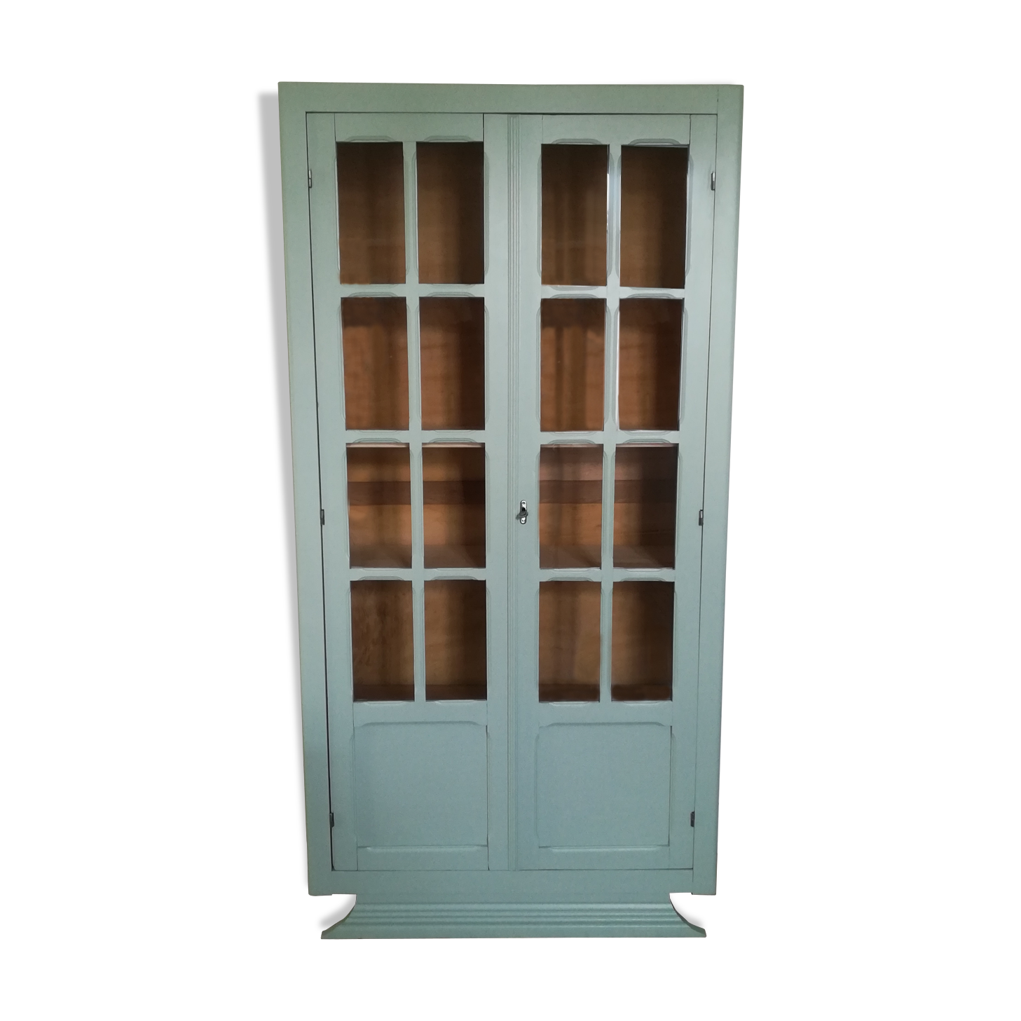 Glazed Parisian wardrobe, green water vintage wardrobe