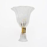 Barovier & Toso Art Deco Style Brass and Murano Glass Sconce