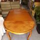 Extendable round table Louis XV style with its 2 extensions