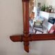 Large vintage bamboo mirror