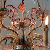 Venetian chandelier rezzonico in multicolored murano glass, 10 arms of light