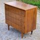 Vintage chest of drawers from the 50s/60s in oak 4 drawers feet bobbin