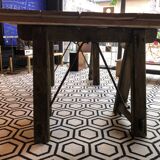 Farm table on trestles