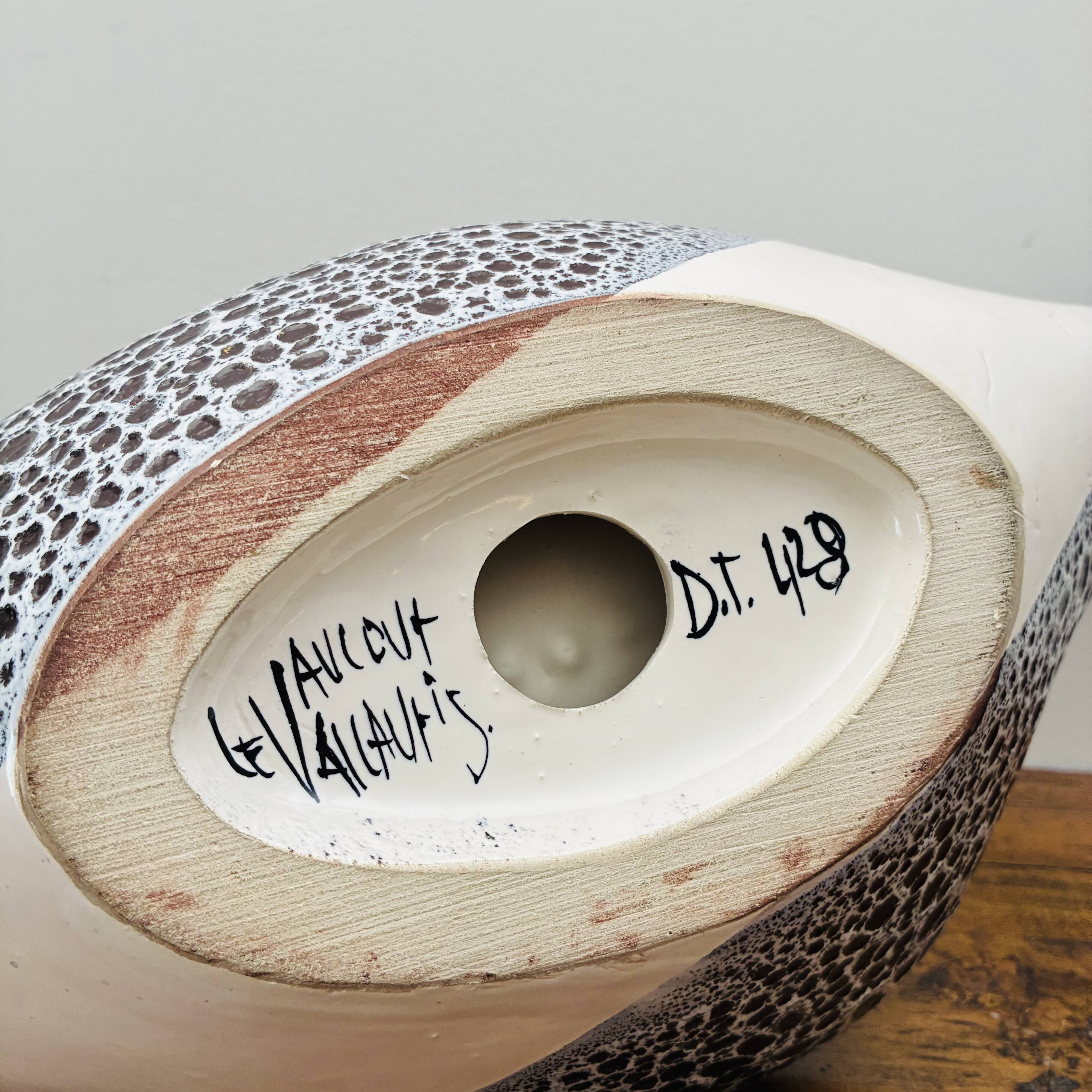 Large sculptural ceramic bowl – Vallauris Atelier Le Vaucour Years