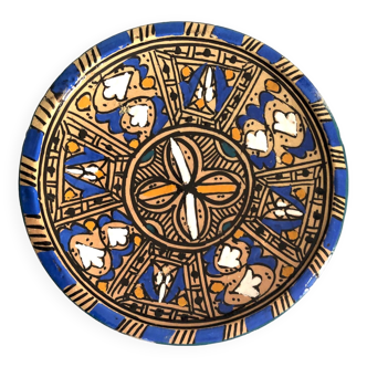 Assiette Artisanale Bleu