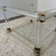 70s brass plexi coffee table